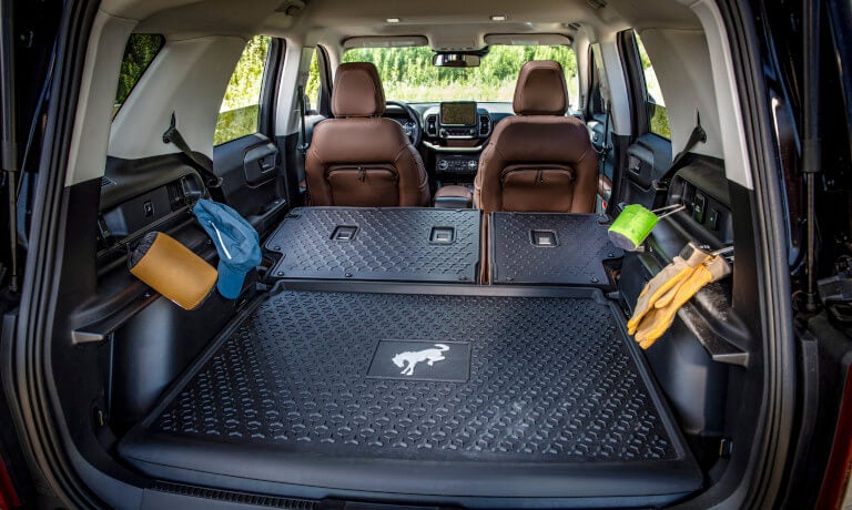 2026 Ford Bronco cargo space with seats down