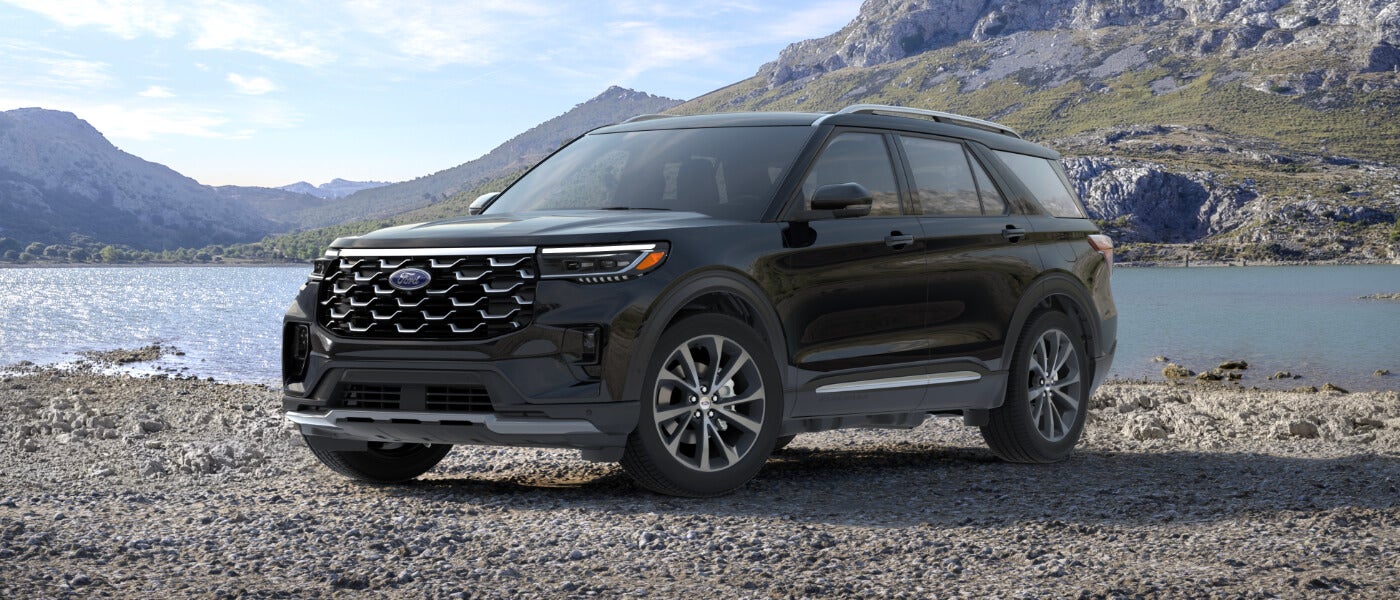2026 Ford Explorer parked by a lake