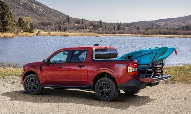 2026 Ford Maverick with kayaks in the bed