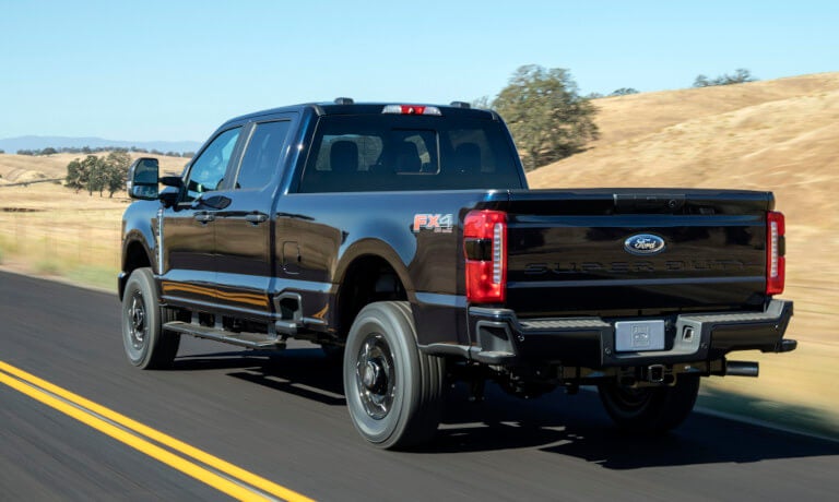 2026 Ford Super Duty F-250 driving away on highway