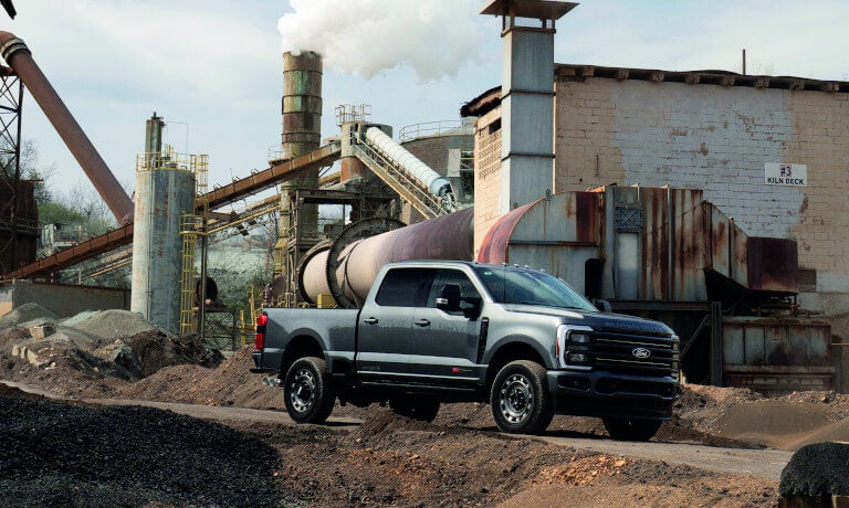 2027 Ford Super Duty at construction site